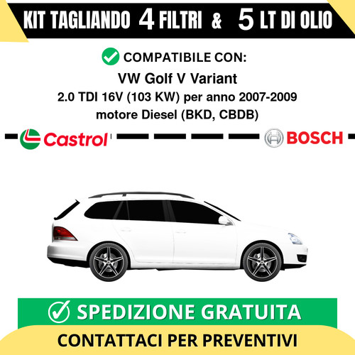 Tagliando filtri bosch 5 - 4,