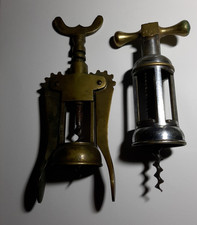 DUE CAVATAPPI OTTONE ANTICHI FUNZIONANTI