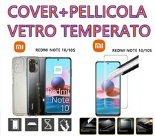 COVER CUSTODIA SILICONE per XIAOMI REDMI NOTE 10/NOTE 10S + PELLICOLA VETRO 