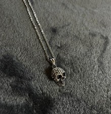 Collana Argento 935 con teschio