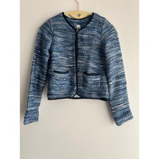 Giacca Zara bambino tweed blu