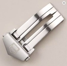 Fibbia pieghevole per cinturino Tag Heuer, in acciaio inox, 18mm (non originale