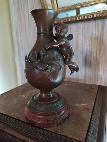 Vase bronze décor - en,