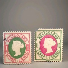 Due francobolli Heligoland