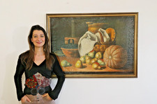 Antico Dipinto Olio Tela XVIII
