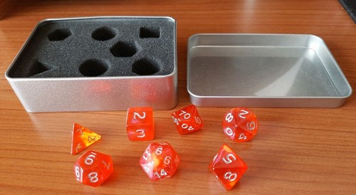 Set dadi d rubino - dadi, d&d