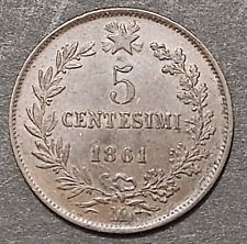 5 CENTESIMI LIRE VALORE 1861