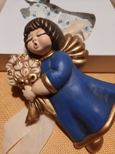 Thun -Angelo da parete con rose-colore blu- fuori produzione