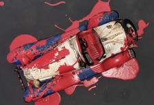 Bernard Aubertin auto bruciata