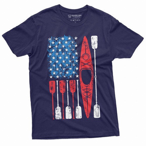 Shirt kayak bandiera usa - bandiera,