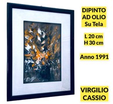 ?❤️QUADRO CASSIO VIRGILIO⭐ORIGINALE 1991⭐PITTURA AD OLIO⭐ARTE MODERNA⭐RARO?❤️