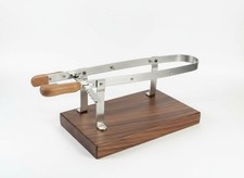 PINZA ACCIAIO FERMA PORTA PROSCIUTTO CRUDO NORCINO MORSA STRINGIPROSCIUTTO LEGNO