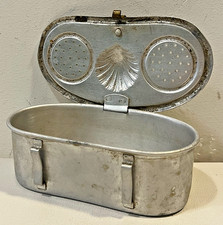 ANTICA SCATOLINA PORTA ESCHE / SARDINE - ACCESSORIO PER LA PESCA - ALLUMINIO