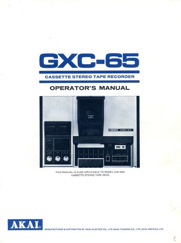 Akai gxc cassette - ", "