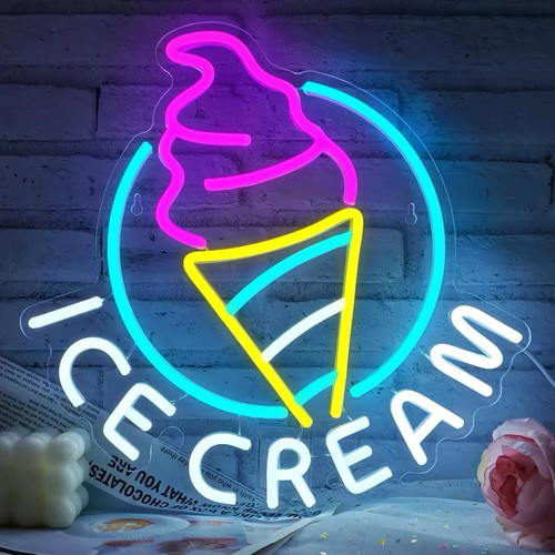 Insegna led neon gelato - led,