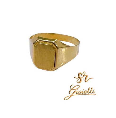 Anello scudo ottagonale oro - scudo,