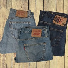 LOTTO STOCK 5 LEVI'S 501 JEANS LEVIS USATI Vintage 5 pz dalla W30 alla W38