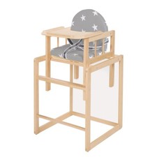 Seggiolone combinato Roba Little Stars seggiolone legno naturale seduta imbottita