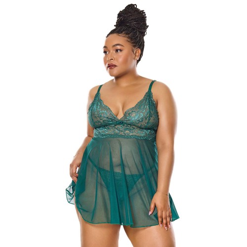 Babydoll verde smeraldo