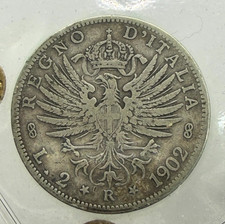 RARA 2 Lire Aquila Sabauda