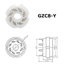 Zoccolo octal gzc8 - octal, gzc8-y