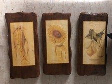 tre antiche tavole legno