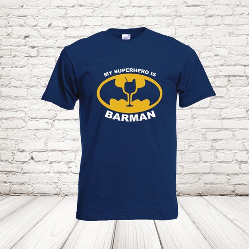 Superhero barman maglietta - barman,