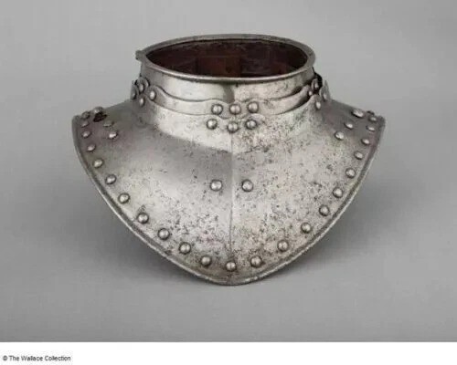 Medieval steel gorget neck - steel,