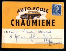 CARTE AUTO ECOLE CHAUMIENE
