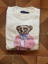 Polo Ralph Lauren Blue Polo Bear Cotton Jumper Size M