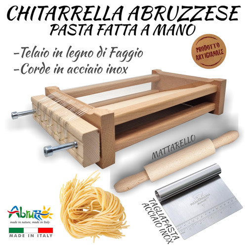 Chitarra con mattarello pasta - con,
