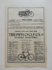Clipping Pubblicità Advertising 1914 CILCLI E MOTOCICLI TRIUMPH CYCLE Co L.Td
