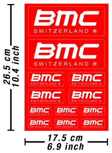Bmc switzerland decals - bmc,