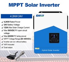 Inverter Solare 4.2KW Hybrid On Off Grid Inverter 24V 120A MPPT WIFI ITA