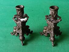 COPPIA DI VECCHI CANDELABRI CANDELABRO METALLO DEGLI ANNI '50. CN99