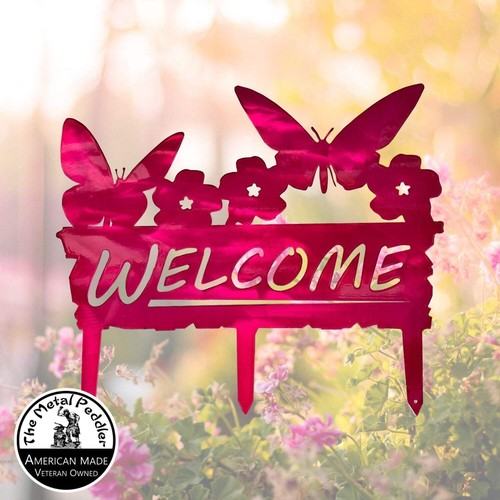 Insegna butterfly welcome - butterfly,