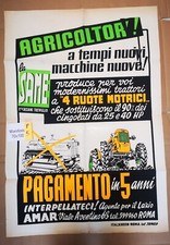 POSTER MANIFESTO VENDITA TRATTORI Agricoltura Roma Lazio 