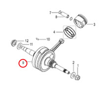 Albero motore Keeway Logik 125