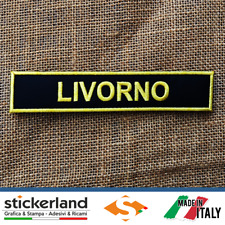 Toppa Toppe Patch VIGILI DEL FUOCO - nome città PERSONALIZZATO su base nera