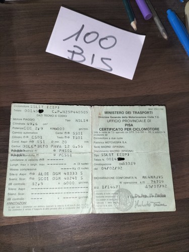 Piaggio zip ssl1 libretto - piaggio,