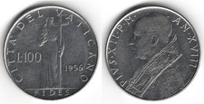 Città del vaticano 100 lire - del,