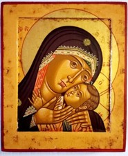 Icona Russa, madonna di Korsun. Icona sacra ortodossa Cm 32x27