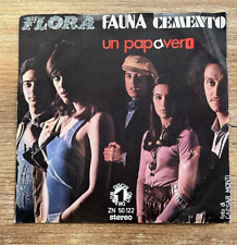 FLORA FAUNA  CEMENTO - Un Papavero (7") 45 RPM - Stampa Italiana Promozionale