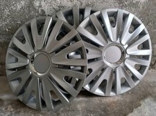 3 BORCHIE RUOTA COPRI CERCHI 14" Color Argento in Ottime Condizioni 