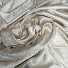 Tessuto seta e cashmere bianco