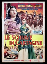 LE SCHIAVE DI CARTAGINE manifesto poster Gianna Maria Canale Allasio Peplum D87