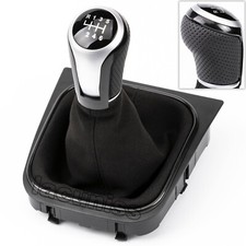 6 MARCE POMELLO LEVA DEL CAMBIO MANOPOLA Alcantara CUFFIA per VW GOLF 5 6 VI EOS