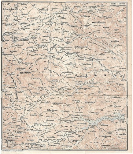 Carta geografica antica sila - carta,
