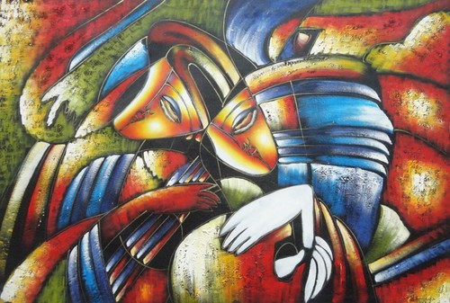 Dipinto olio 24x36 coppia