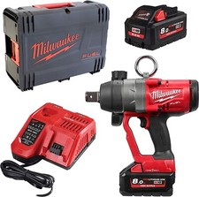 Avvitatore MILWAUKEE a Impulsi 1'' Pollice: 2 Batterie da 8,0 ah + Caricabatt
